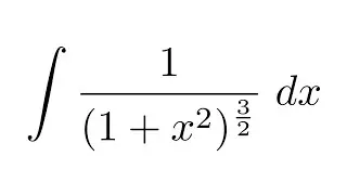Integral of 1/(1+x^2)^(3/2) (substitution)