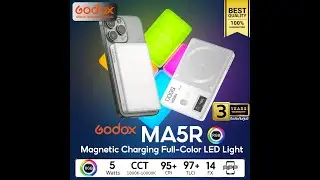 Godox LED MA5R RGB 💥 2in1 ( LED Magnetic & Charging Power Bank ) รับประกันศูนย์ Godox Thailand 3ปี