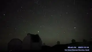 Geminid Meteor Shower from Maunakea, Hawaii
