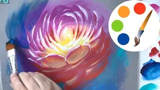Paint a fantastic rose with the flat angle brushes