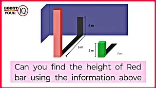 Find the height of Red bar | What is the length of Red bar? | Shadow Problem