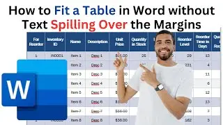 How to Fit a Table in Word without Text Spilling Over the Margins