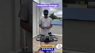 Wrong takeoff😭DJI Avata 2 crash💥propellers damaged #djiavata2 #dji #drone