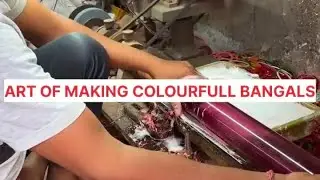 Classic Art Of Making Colourful Bangles #technology #bangles #hitechsadhu #handcraft