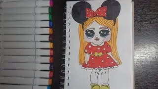 РИСУЕМ КРАСИВУЮ КУКОЛКУ ЛОЛ.