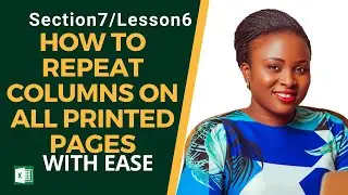 👉HOW TO EASILY REPEAT COLUMNS ON ALL PRINTED PAGES IN EXCEL