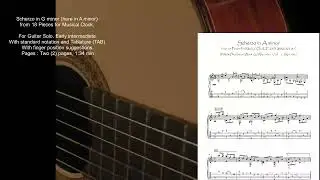 Scherzo in A minor guitar score