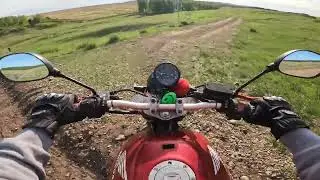 ОФФРОАД ПОКАТУХА НА ХОНДЕ СБ400!!! ОТЛИЧНАЯ ПОГОДА!!!
