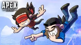 Blindfolded Skydiving Challenge GOES WRONG in Apex Legends