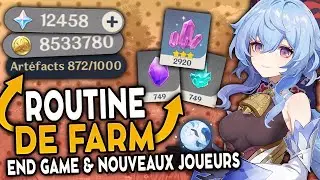 ROUTINE de farm pour Mora/Primos/Minerais/Artéfacts | Genshin Impact