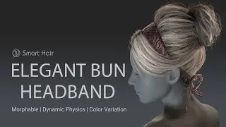 CC3/CC4-iClone7/iClone8 - Elegant Bun Headband Hair