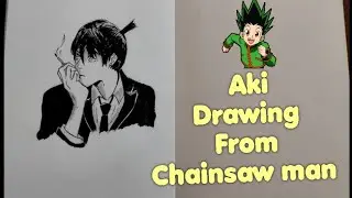 Aki Drawing |Chainsaw man| Timelapse