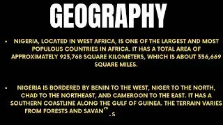 Nigeria country profile: Geography, location and population (Latest)