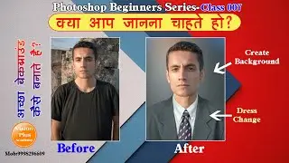 How To Change Image Dress and Create Background in Adobe Photoshop Hindi