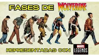 Fases de WOLVERINE representadas con figuras de acción MARVEL LEGENDS coleccionismo colección x-men