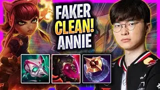 FAKER IS SO CLEAN WITH ANNIE! - T1 Faker Plays Annie MID vs Galio! | Season 2025