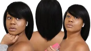 Heat Training my natural hair with Olaplex & Design Essentials. Silk Press on Cyn Doll