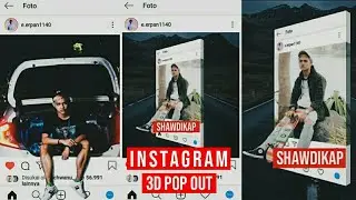 Tutorial Edit Instagram 3D Pop Out Photo Effect || Edit Foto Instagram Kekinian Picsart
