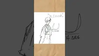 Dazai, when he was depressed. Osamu Dazai quick sketch.