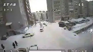 Полет во дворе при -20