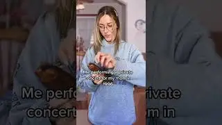 Me performing a private concert for my mom in 1996