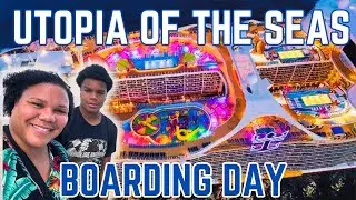 Boarding the World’s NEWEST SHIP- UTOPIA OF THE SEAS! Ship Tour and More!