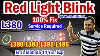 Epson l380 Red Light Blinking Problem Solution | How To Reset Epson L380 | Epson L380/L383/L385/L485