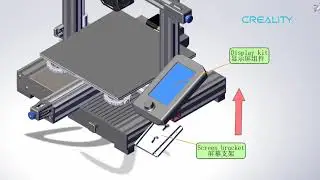 Ender 3v2 display assembly 3D animation