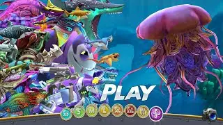 ALL HUNGRY SHARK WORLD VS GIANT JELLYFISH (UNDERSHARKER UPDATE) - Hungry shark world