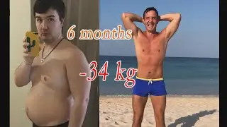 6 months Natural Body Transformation  -34 kg