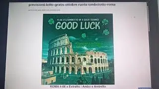 previsione lotto di ottobre su ruota simbolotto di roma