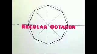 How to draw a regular octagon within a circle| USING A 45⁰ SET SQUARE