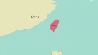 Animated map of Taiwan with borders
