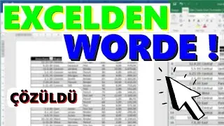 Excelden worde tablo aktarma - Güncel 2021