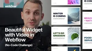Beautiful Widget with Video in Webflow (No-Code Challenge - 3 Mins Challenge)
