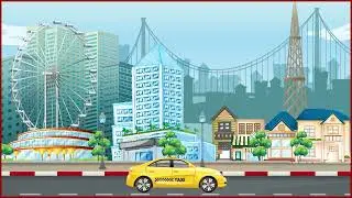 taxi car motion || after effects