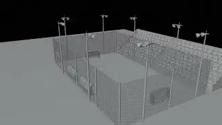 low poly mini socer field | blender modeling