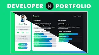 🔵 Part 3 : Sidebar - Developer Portfolio using Next | TypeScript & Tailwind | Beginners