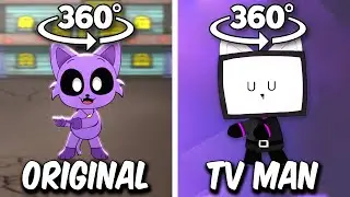 360º VR Boogie Boogie Bam Bam Dance CATNAP vs TVMAN | SMILING CRITTERS POKEDANCE