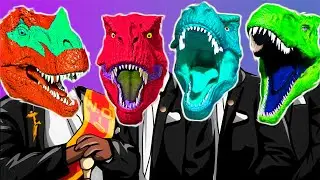 Jurassic World: Camp Cretaceous T-Rex vs Breakout Indominus Rex King Gidorah - Coffin Dance Meme