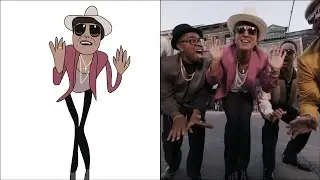 POP DRAWING MEME #64 | BRUNO MARS - UPTOWN FUNK | Ruby Fun