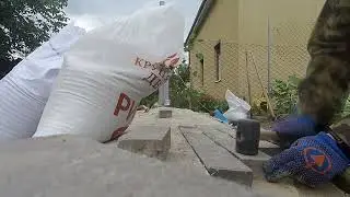 Заезд на участок и укладка тротуарной плитки пробная