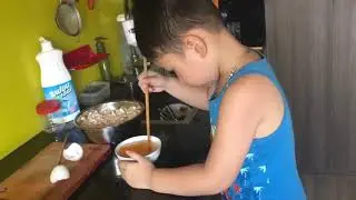 Cooking by my son..