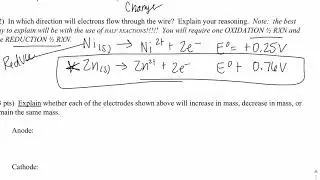 Redox and Electrochem Practice Test #9b