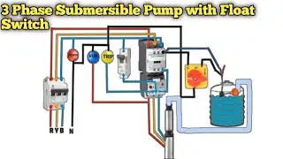 3 Phase Submersible Pump with Float Switch//