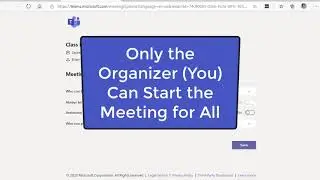 Meeting Options for Microsoft Teams Meeting - Spring 2020
