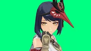 Kujou Sara Dancing Persona 4: Specialist【MMD Genshin Impact】Green Screen