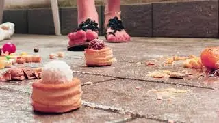 Giantess feet sandals crush