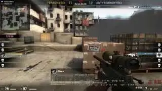 CS GO: Fart na BS A de_dust2 1vs4