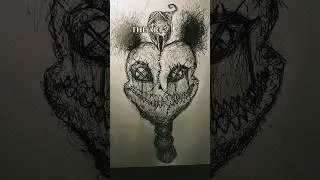 scribble art #shorts #scribbleart #drawing #coratcoret #art  #pendrawing #sadart #darkart #gambar